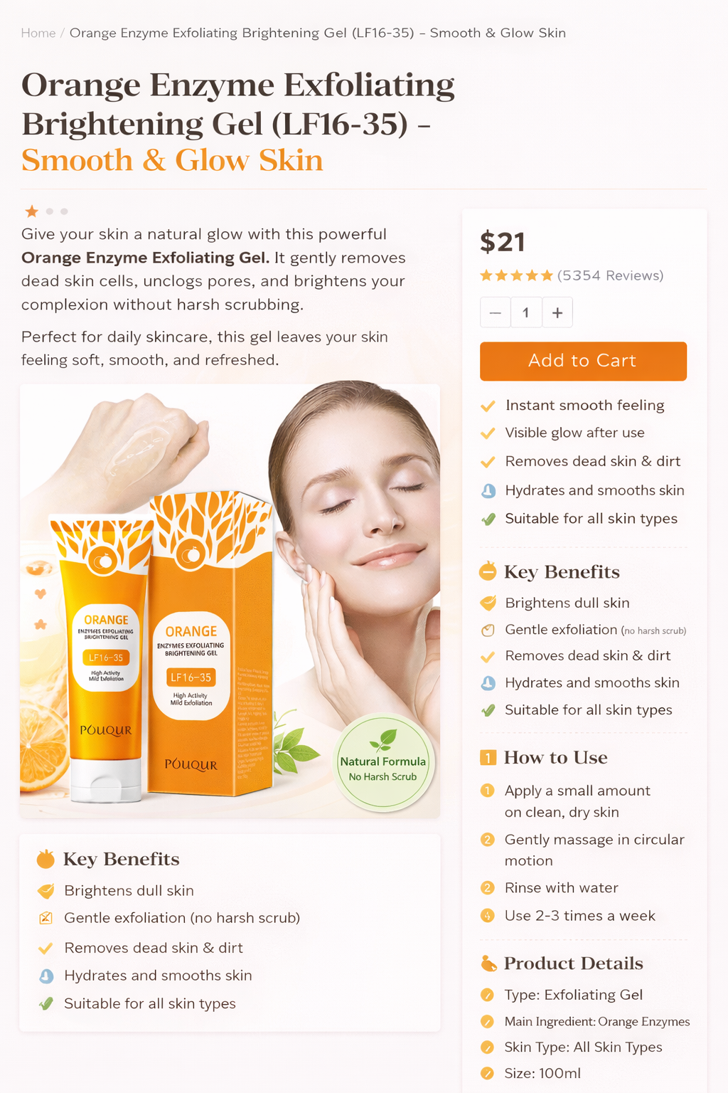 "Facial scrub exfoliating peeling gel before and after results"