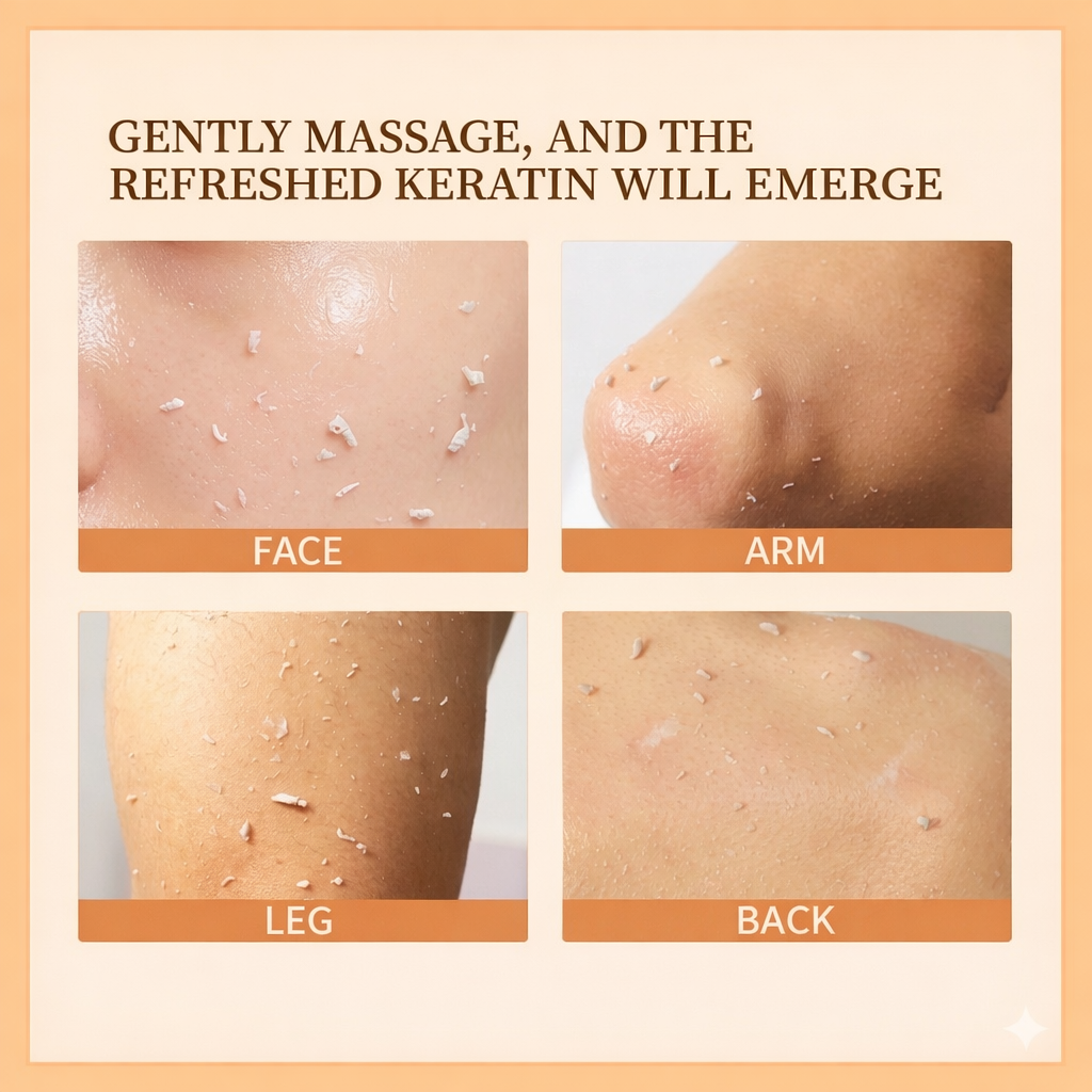 "Gentle exfoliating gel suitable for sensitive and dry skin"