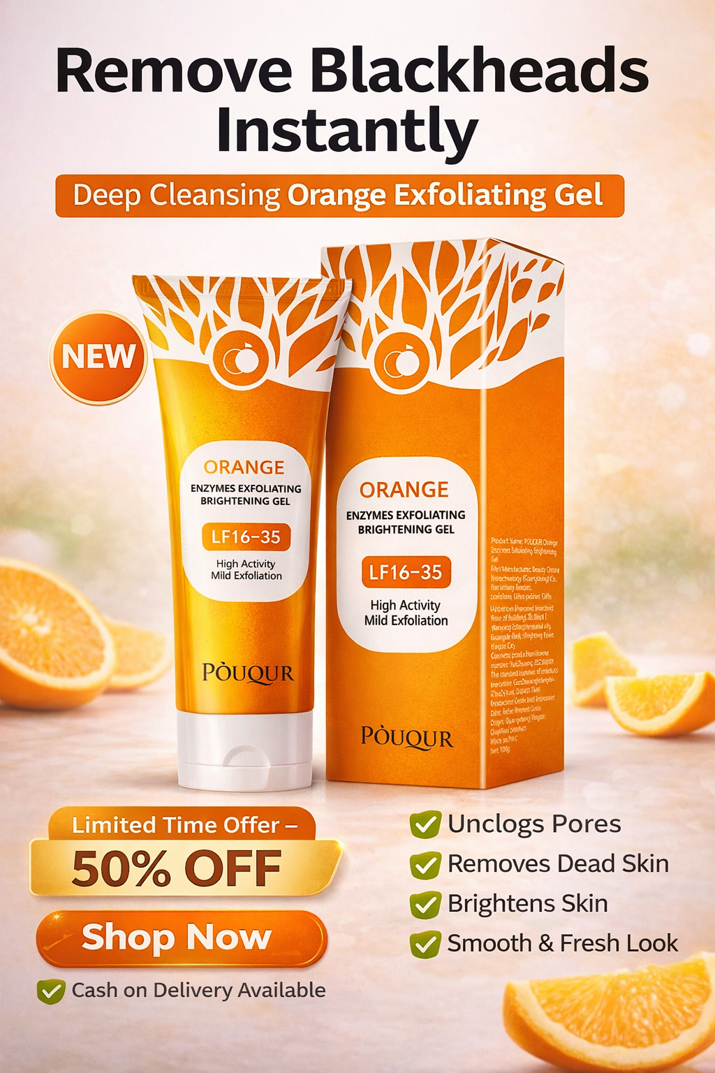 Peeling gel removing dead skin cells for smooth glowing skin"