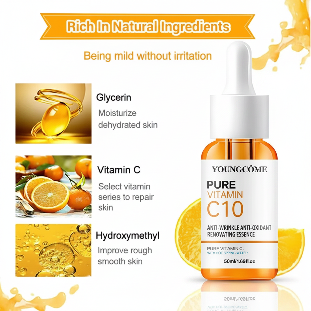 Vitamin C10 - Ingredients White Background